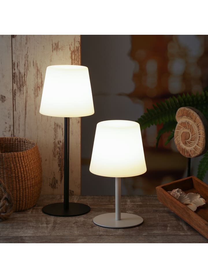 MARELIDA LED Garten Tischlampe aufladbar per USB 4 Helligkeitsstufen H: 40cm in weiß günstig kaufen onesize