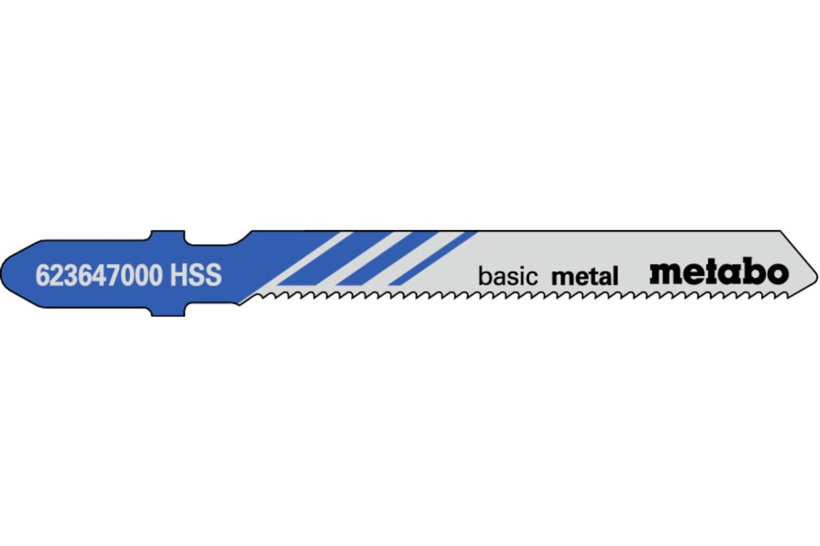 Metabo Zubehör 623647000 Stichsägeblätter (5 Stück) 5 1/1,2 mm HSS