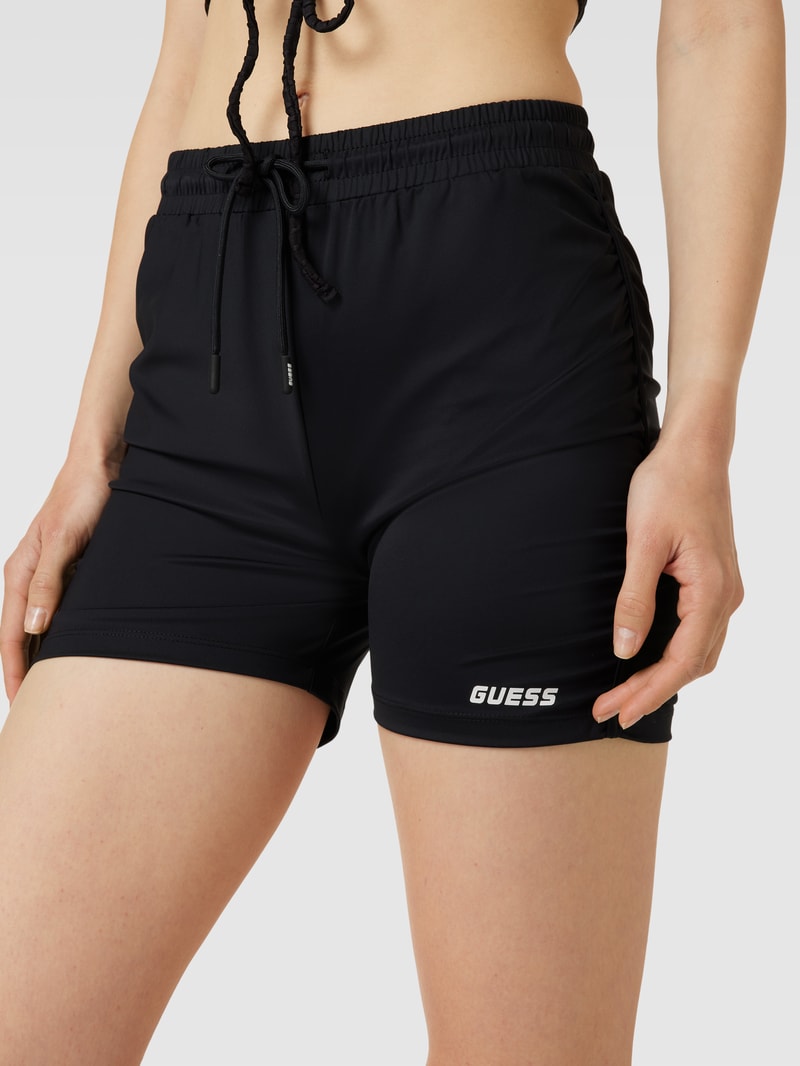 Shorts mit elastischem Bund Modell 'ELLA' in schwarz