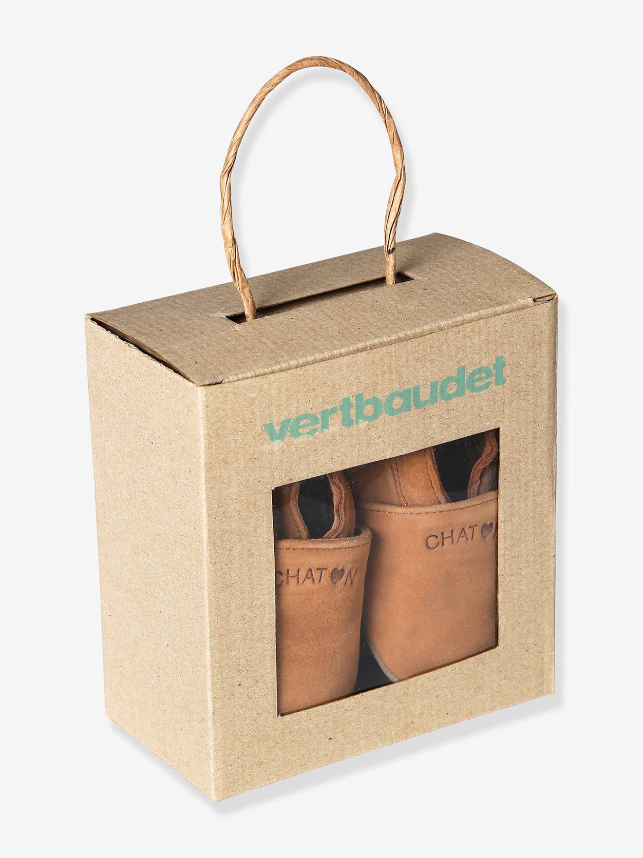 Vertbaudet Baby Hausschuh mit Gummizug - schokolade