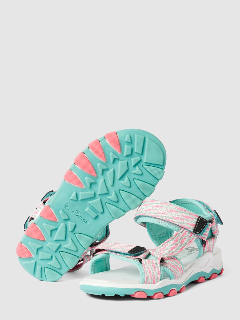 Sandalen mit Allover-Print in mint