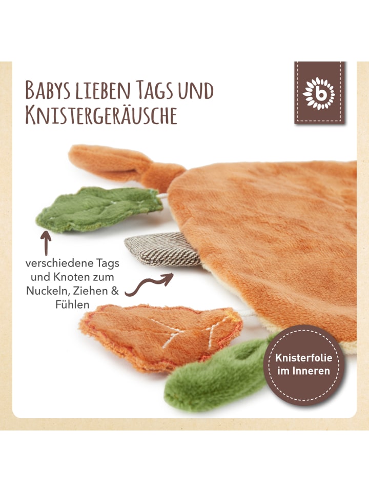 Bieco Spielwaren Schmusetuch Igel Knistereffekt - ab Geburt in Braun günstig kaufen onesize