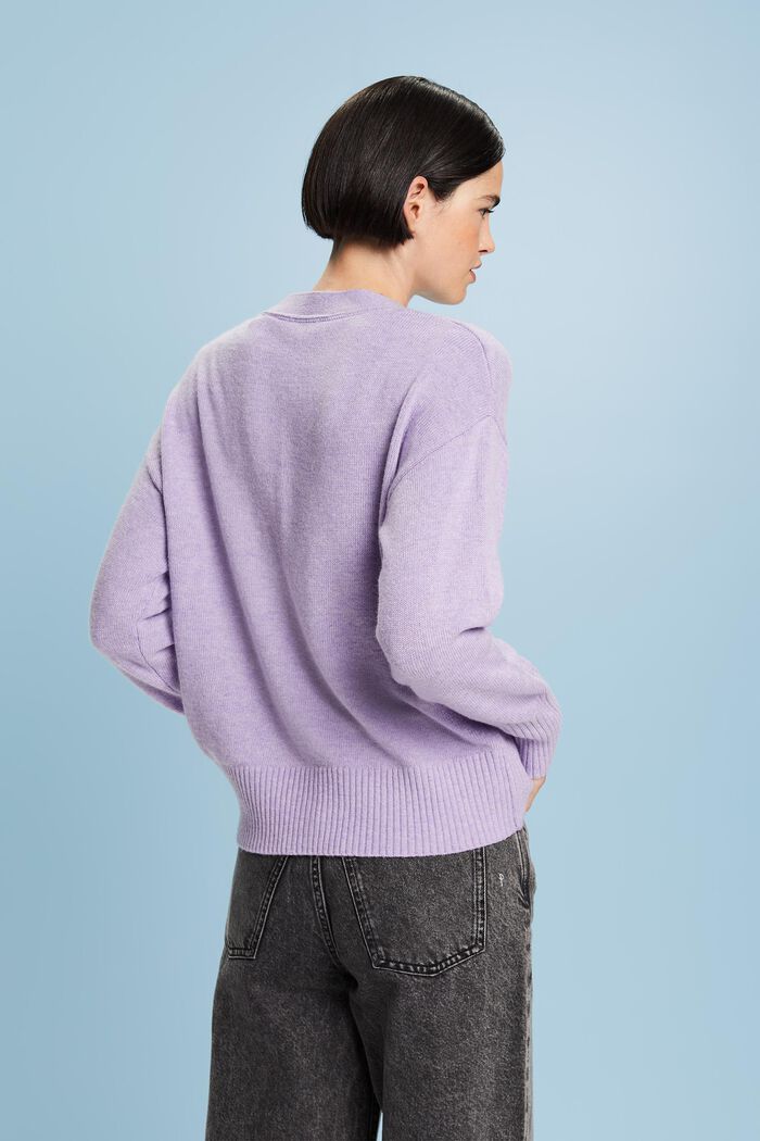 Wollcardigan mit V-Ausschnitt