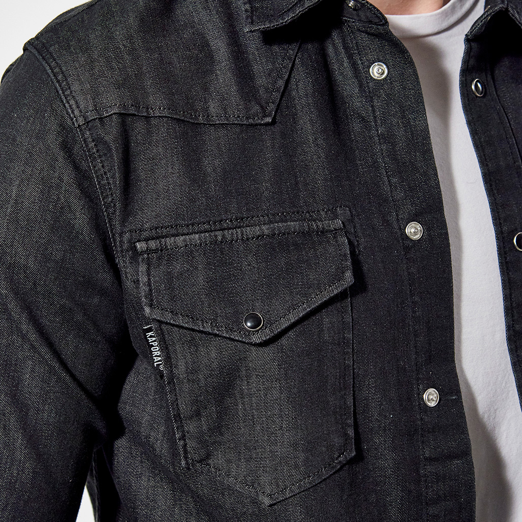 DIEGO  Chemise en jean cintrée Homme brut