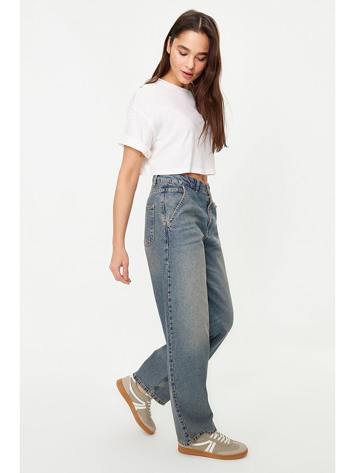 trendyol Jeans - Mom fit - in Hellblau günstig kaufen