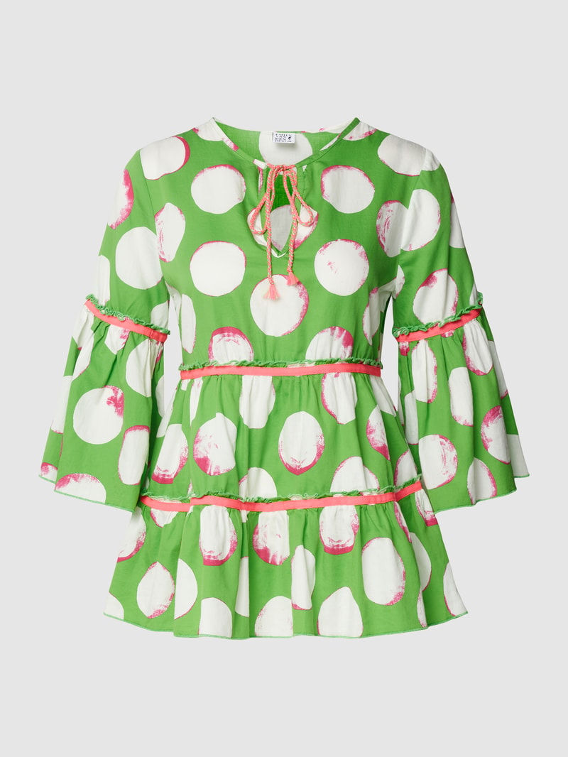 Blusenshirt mit Allover-Muster in grün