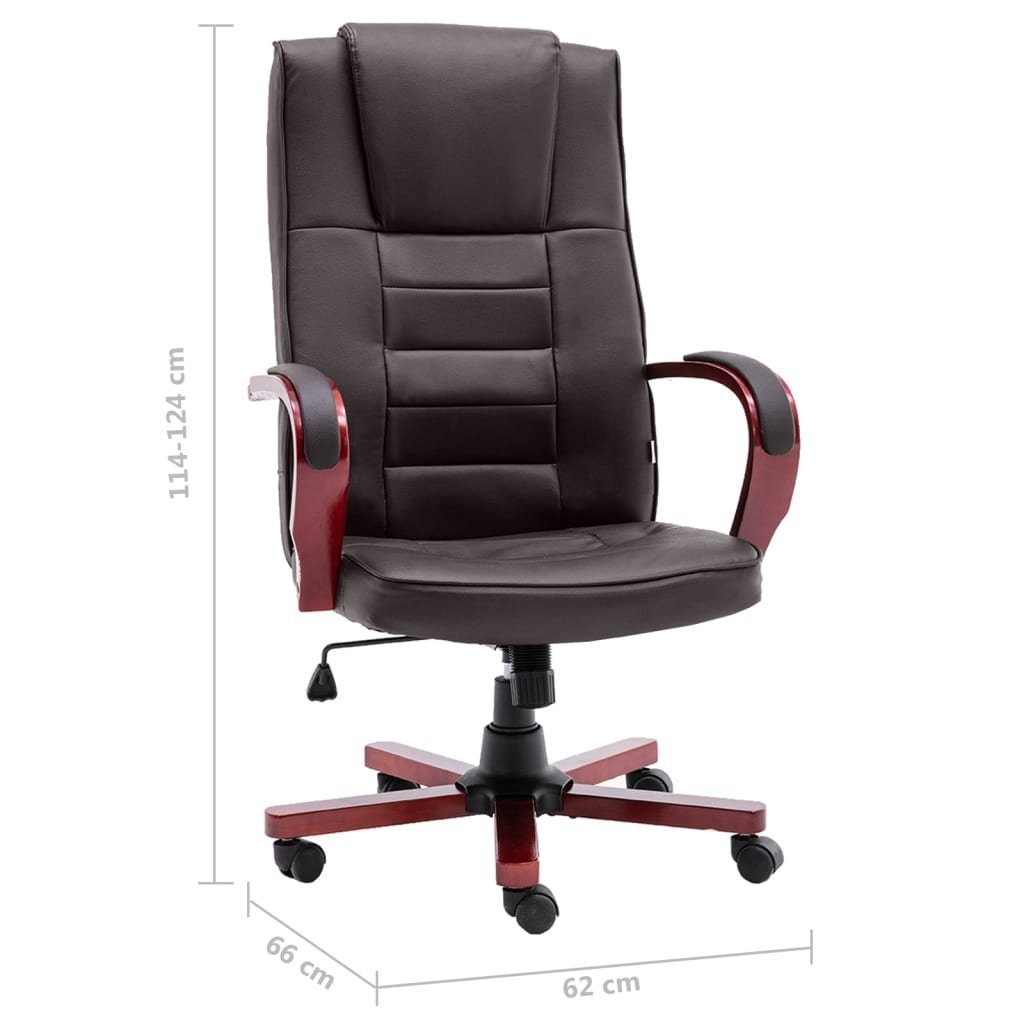 vidaXL Bürostuhl Bürostuhl Braun Echtleder (1 St)