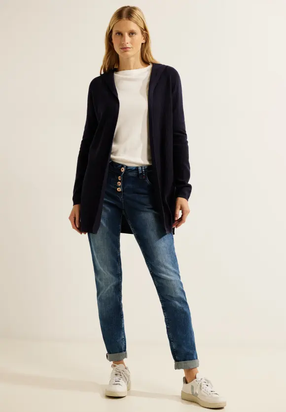 CECIL Lange Kapuzenstrickjacke