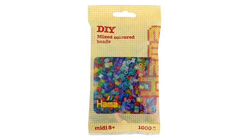 Hama - Bügelperlen im Beutel, ca 1000 Stück, Glitter