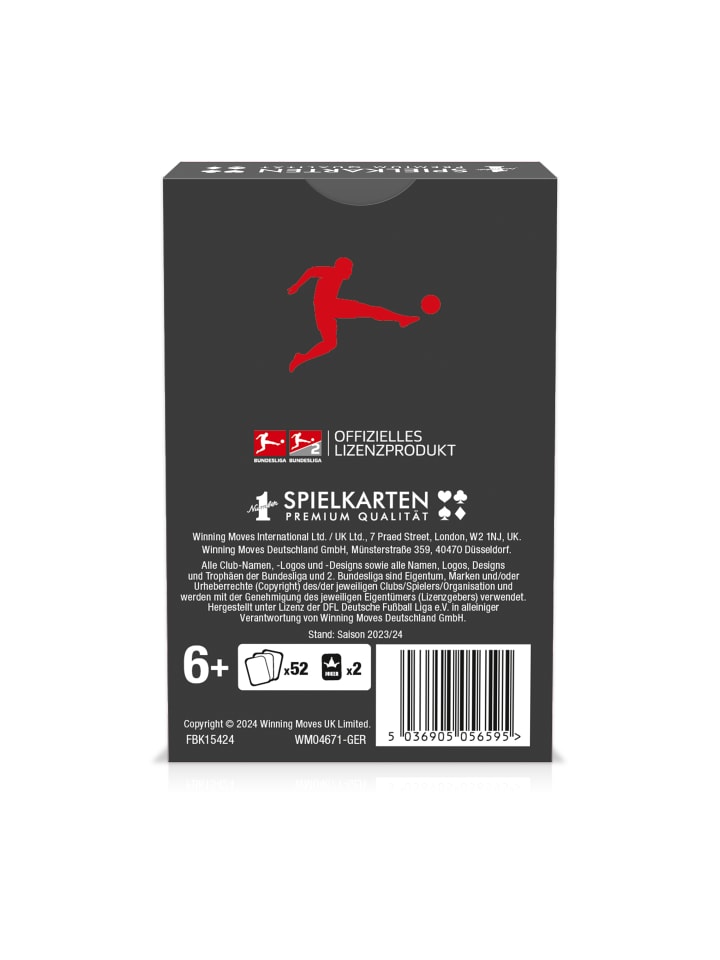 Winning Moves Number 1 Spielkarten Bundesliga in schwarz günstig kaufen onesize
