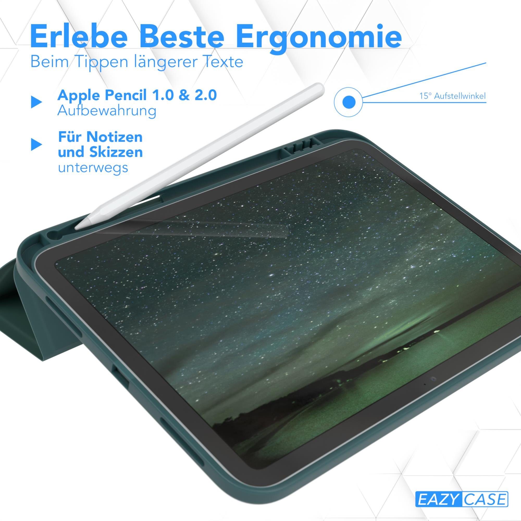 EAZY CASE Tablet-Hülle Penholder Smartcase für Apple iPad 10. Gen. (2022) 10,9 Zoll, Etui Klapp Cover Schutzhülle Smart Case Sleep Modus Funktion Grün