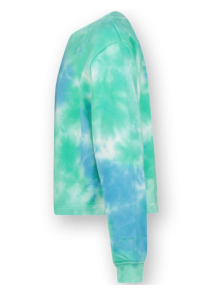 Vingino Sweatshirt in Grün/ Hellblau/ Weiß günstig kaufen
