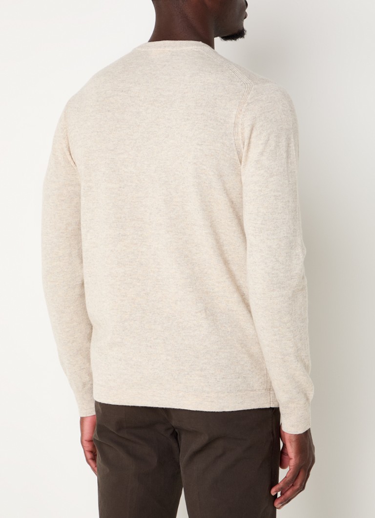 Profuomo Fine-knit wool blend pullover with melange design