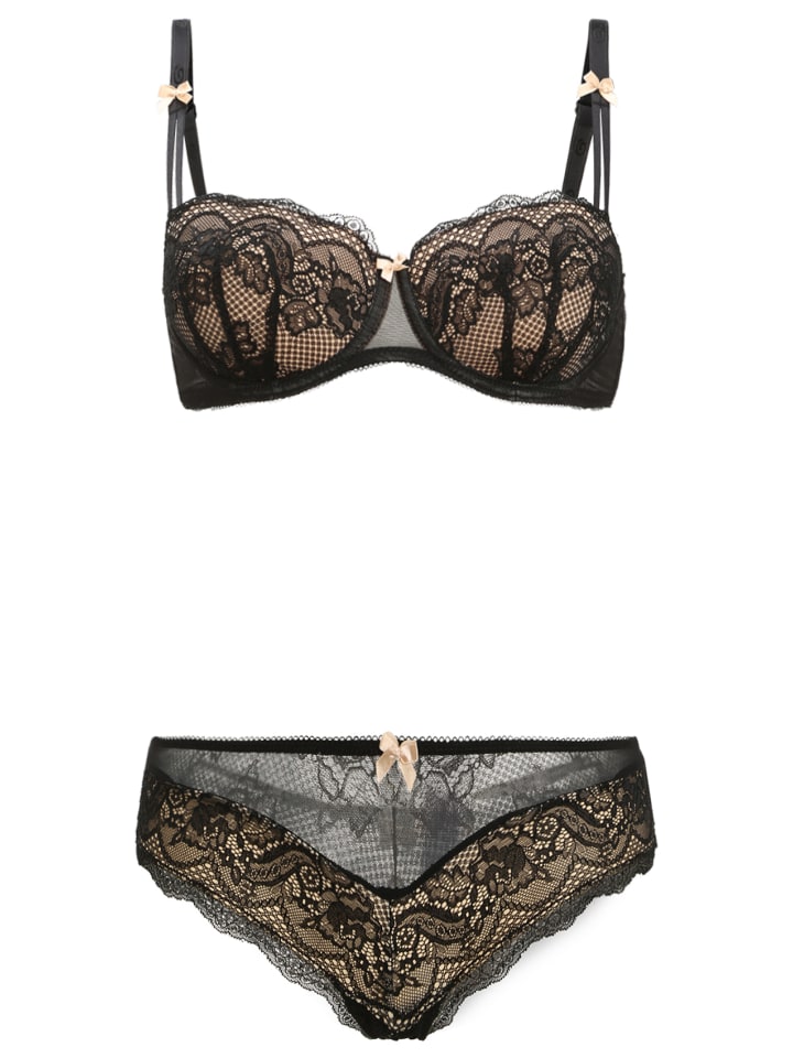 s.Oliver Set: Schalen-BH in schwarz-caramel günstig kaufen