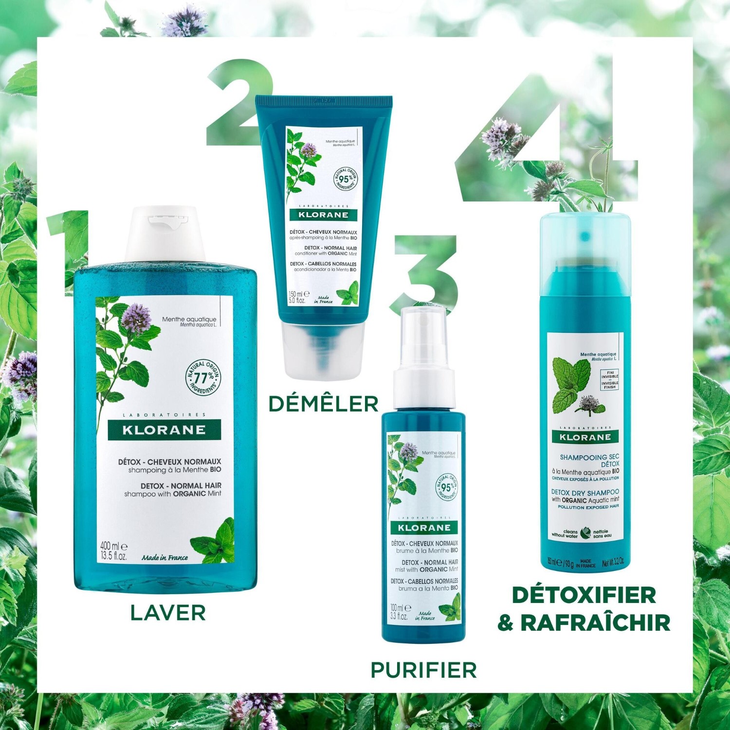 Klorane Organic Detox száraz sampon vízimentával