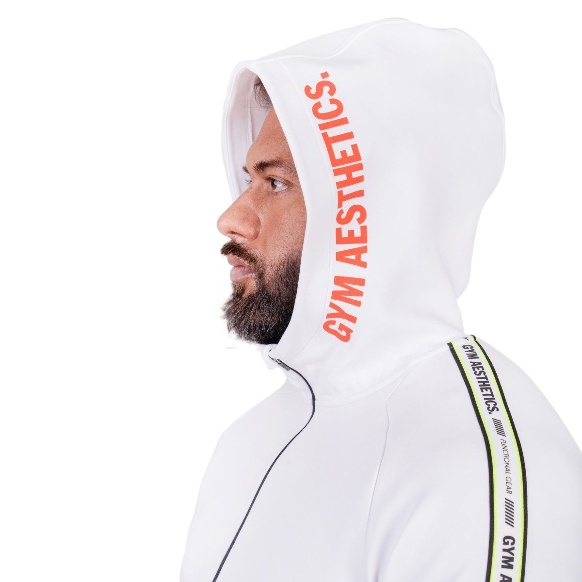 GYM AESTHETICS Hoodie Half-Zip Hoodie mit abnehmbarer Mund und Nasen Schutzmaske für Herren mit Reißverschluss, Schutzmaske, Atmungsaktiv, Antibakteriell