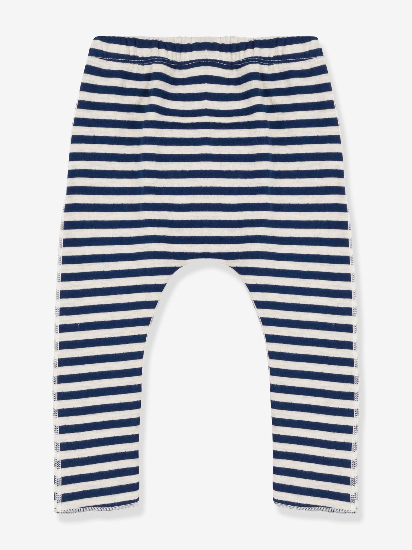 Petit Bateau Wattierte Baby Ringelhose PETIT BATEAU - blau