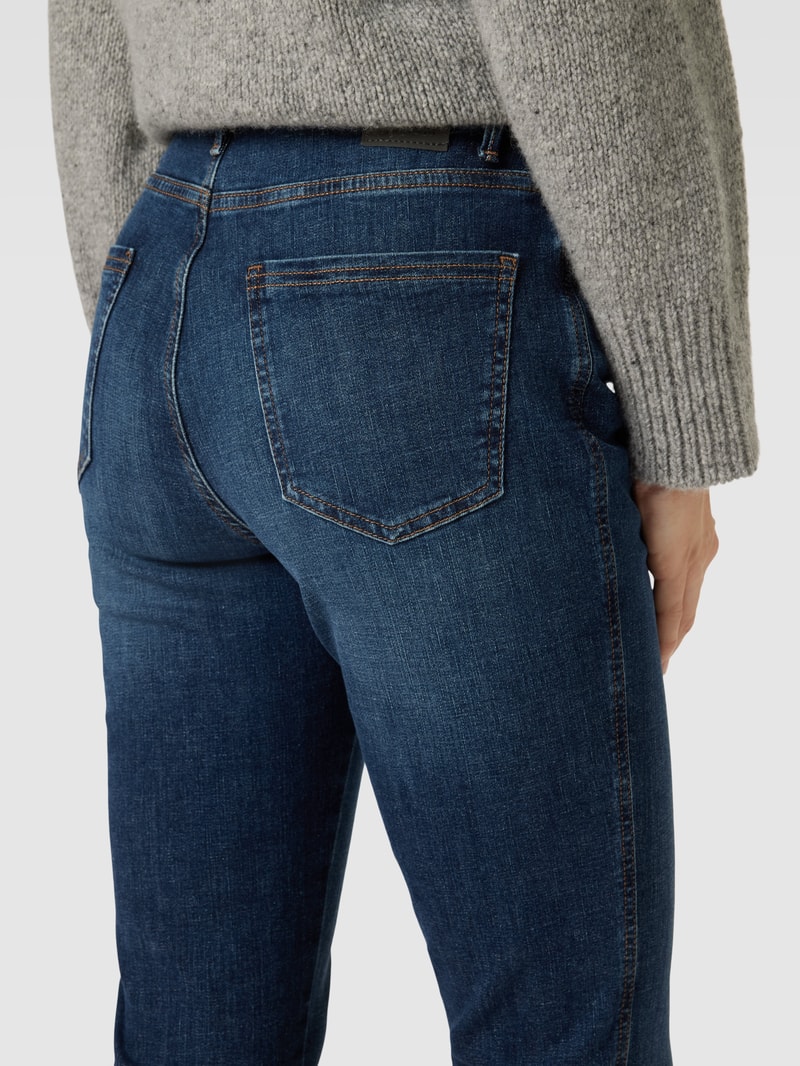 Flared Jeans mit 5-Pocket-Design Modell 'MARY' in dunkelblau