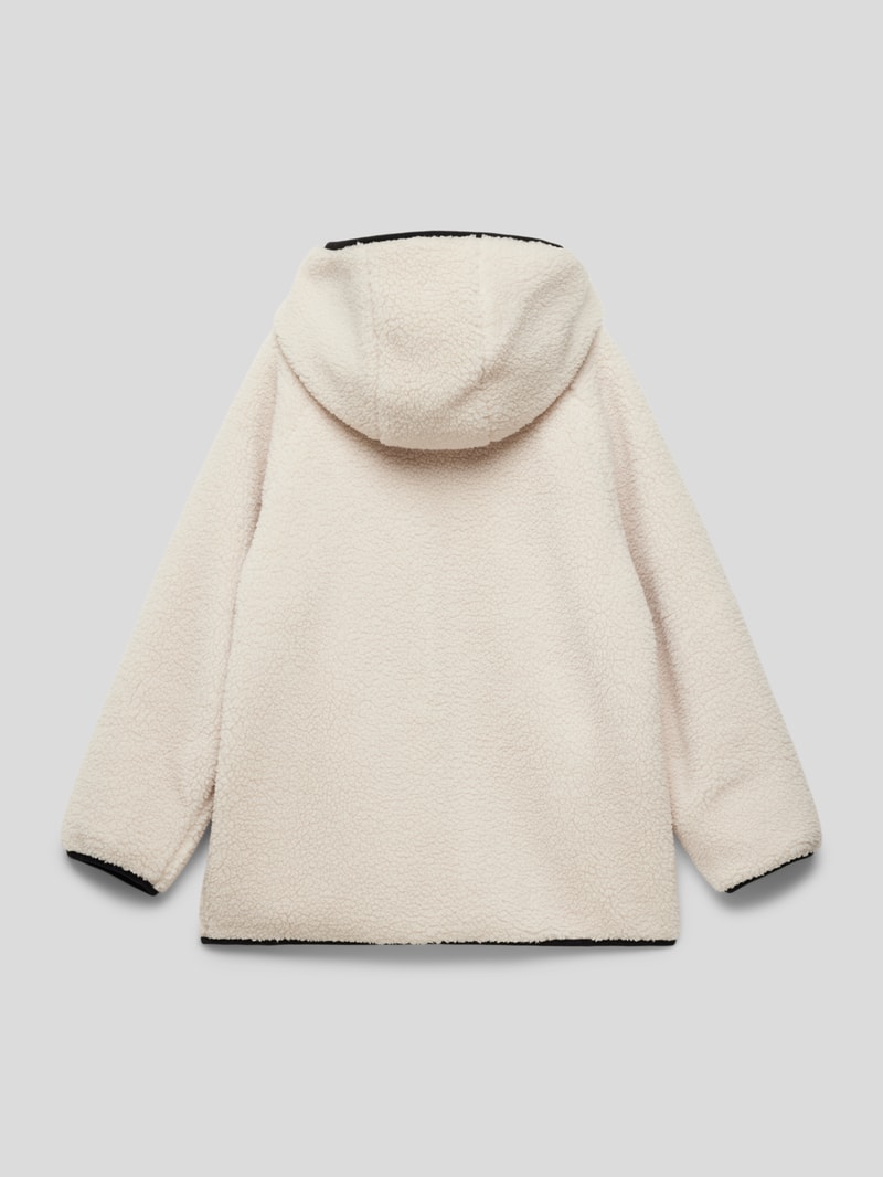 Sherpa Jacket mit Kapuze Modell 'WOLFE' in ecru meliert