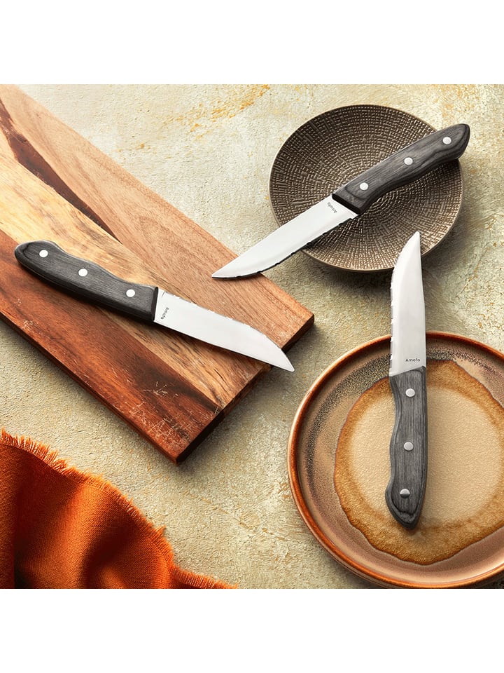 Amefa 4er-Set: Steakmesser in Schwarz günstig kaufen onesize