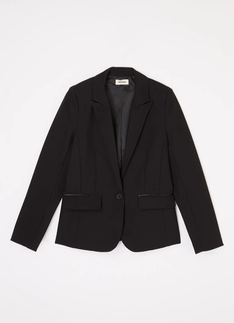 Blazer Zadig&Voltaire com estampa nas costas e strass.