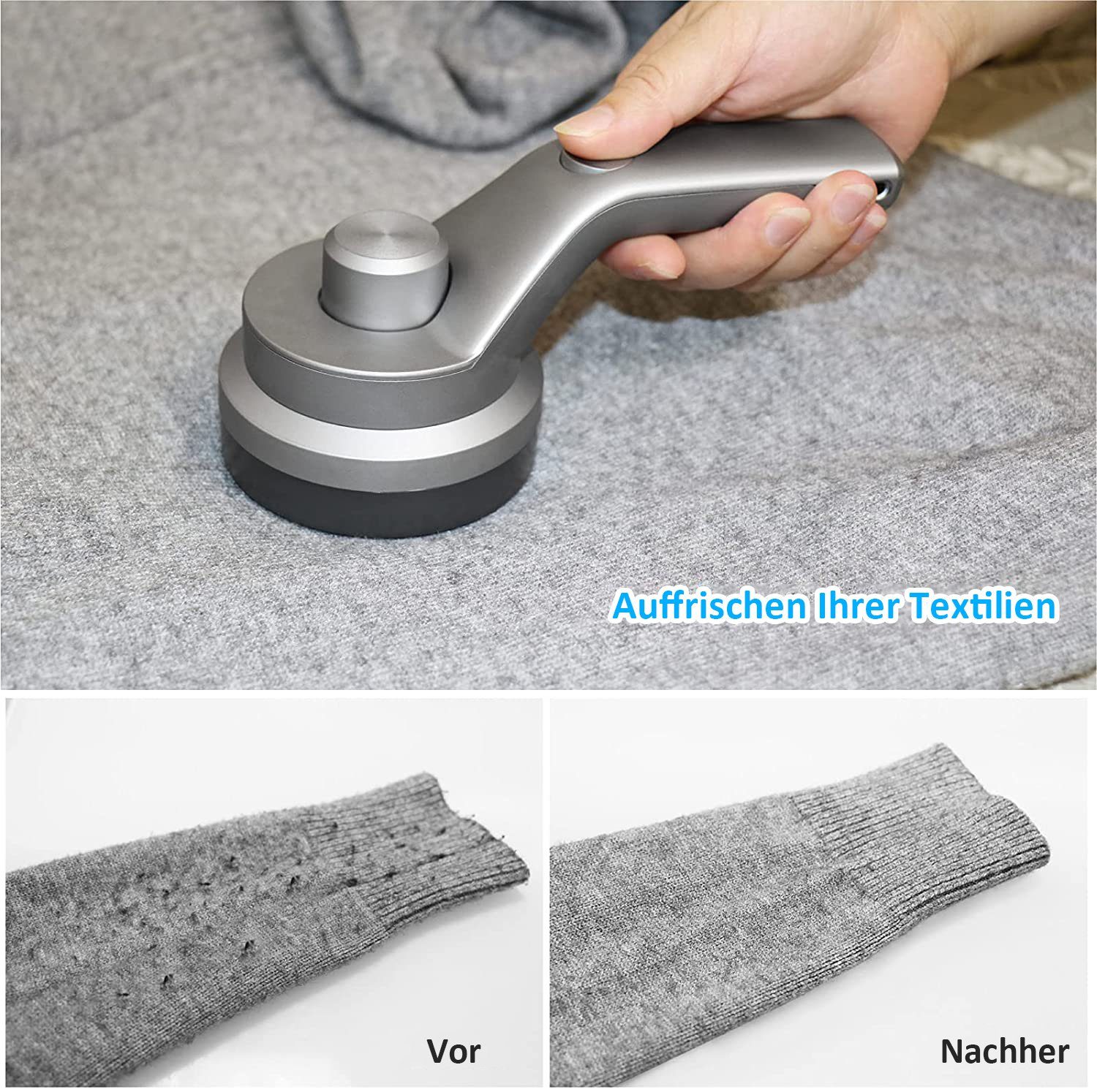 Vaxiuja Fusselrasierer Fussel-Entferner,Defuzzer Pullover-Rasierer AC-Adapter betriebene