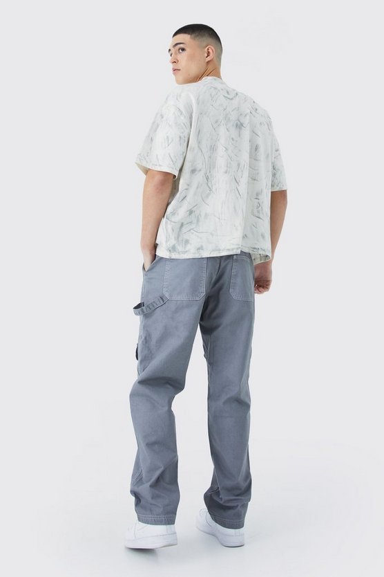 Lockere Cargo-Hose mit Kontrast-Naht
