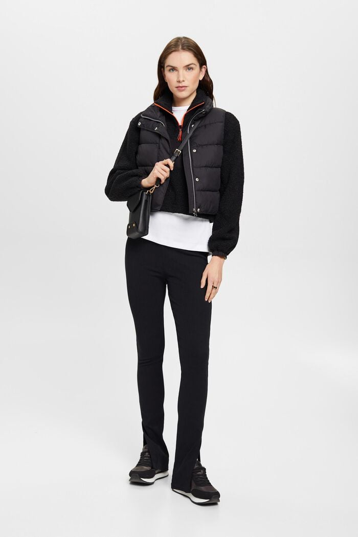 Troyer-Sweatshirt aus Materialmix