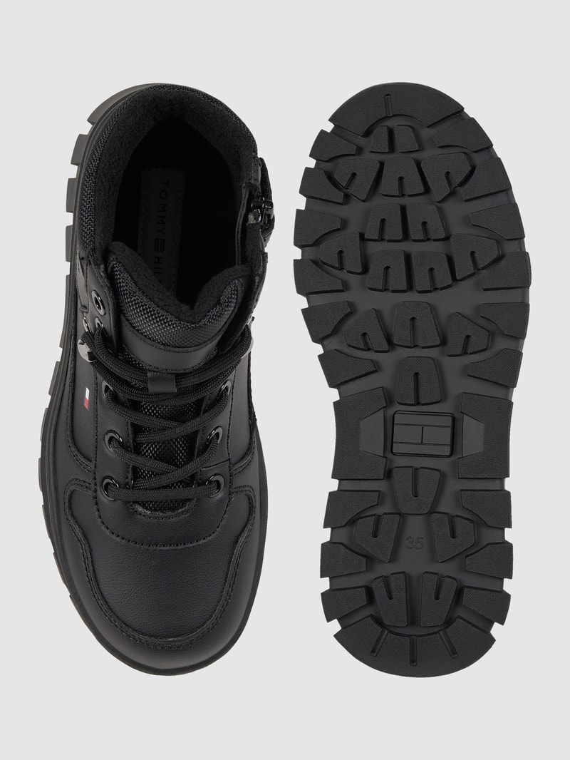 Boots in Leder-Optik Modell 'Drake' in schwarz