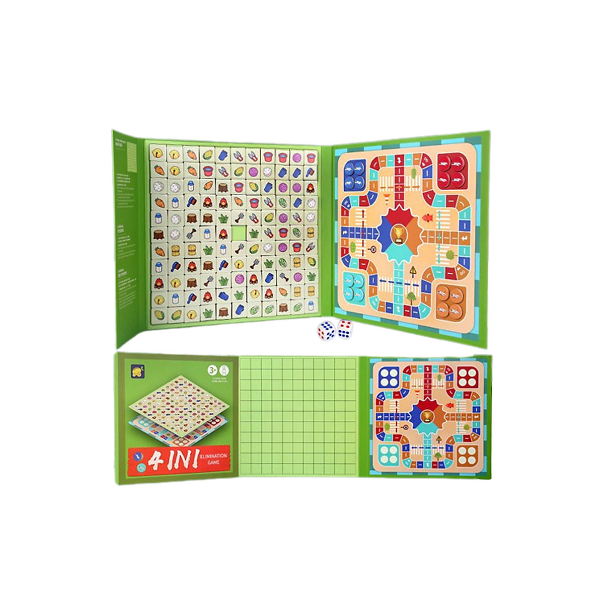 Kinderspielzeug aus Holz für die frühe Bildung 2-in-1-magnetisches Match-Match-Fliegen-Schachspiel