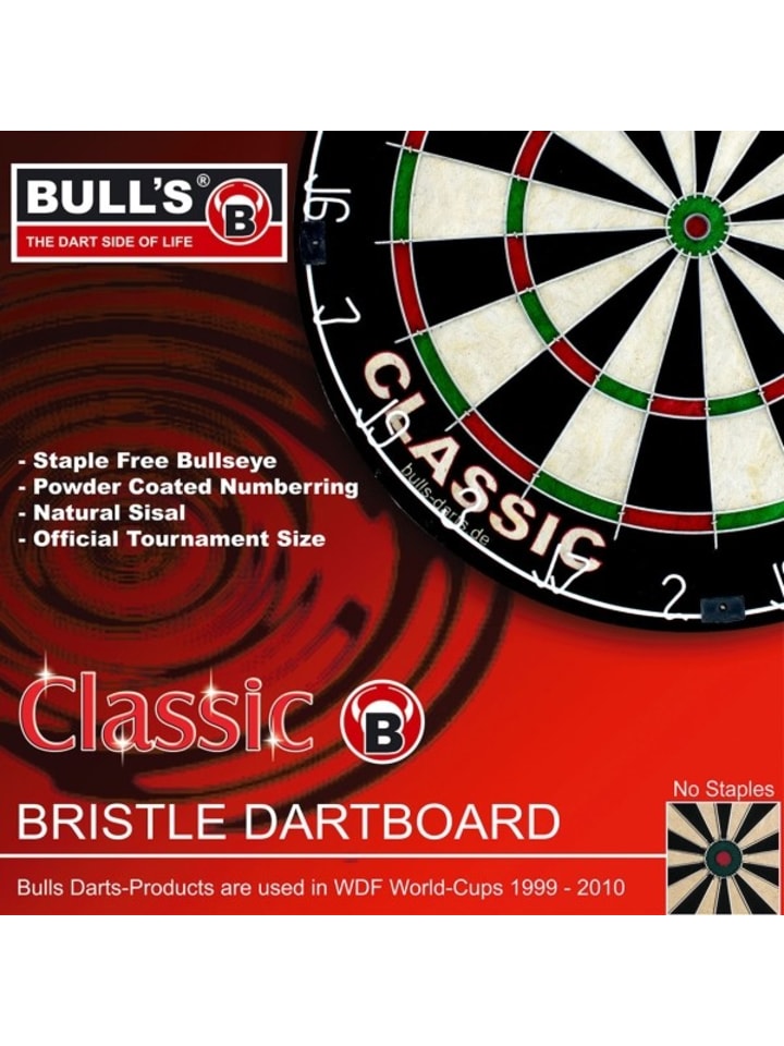 BULLS Classic Bristle Dartboard ,hochwertiges Bristle Board mit einteiliger Spinne günstig kaufen onesize