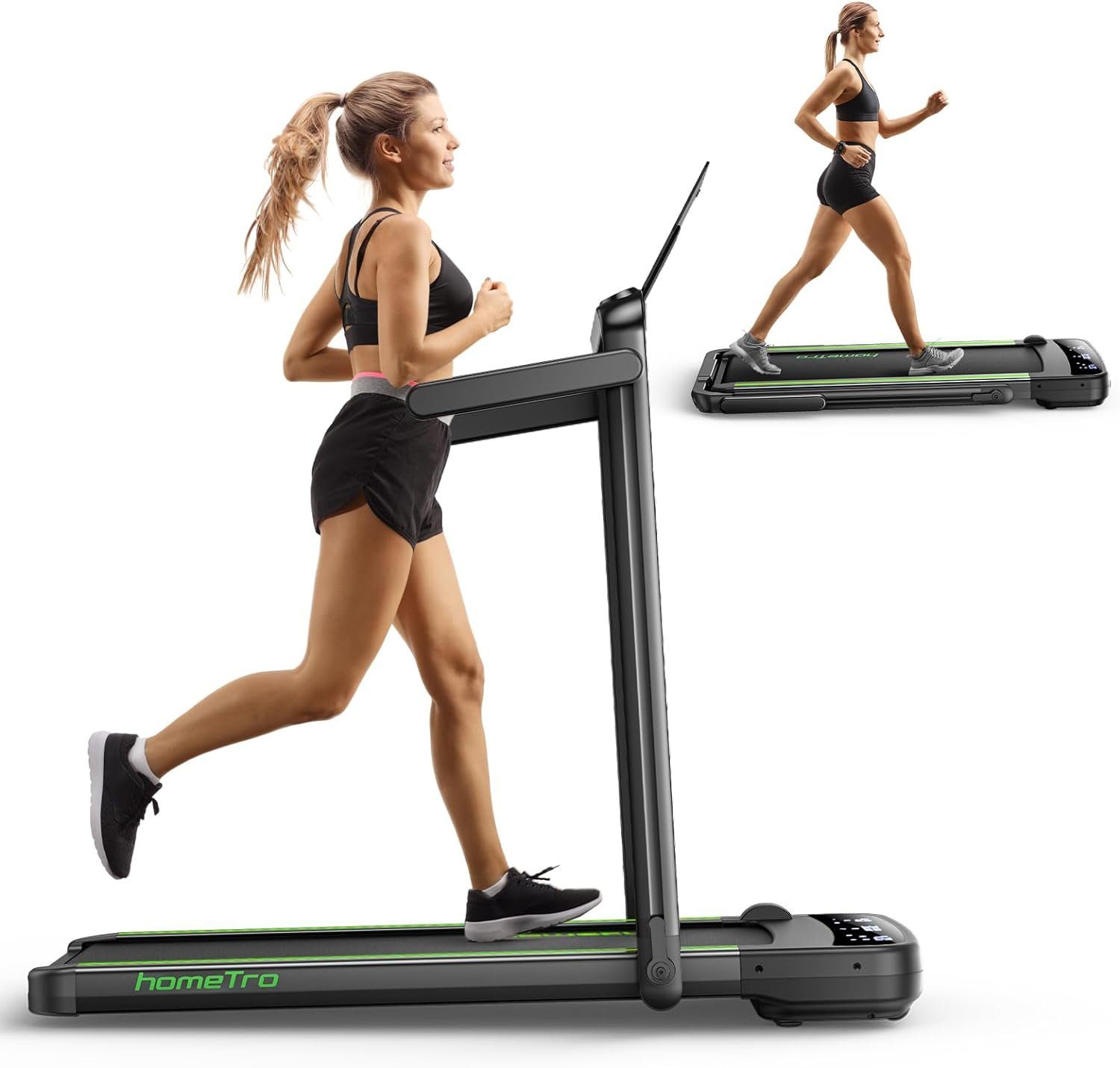 homeTro Laufband (Elektrisches Laufbänder für Zuhause, mit App-Treadmill), Walking Pad bis für Zuhause,unter dem Schreibtisch mit Fernbedienung