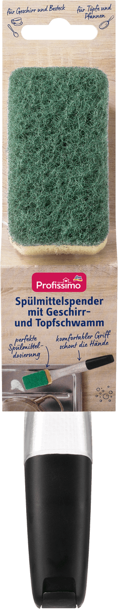 Spülmittelspender mit Geschirr- und Topfschwamm, 1 St