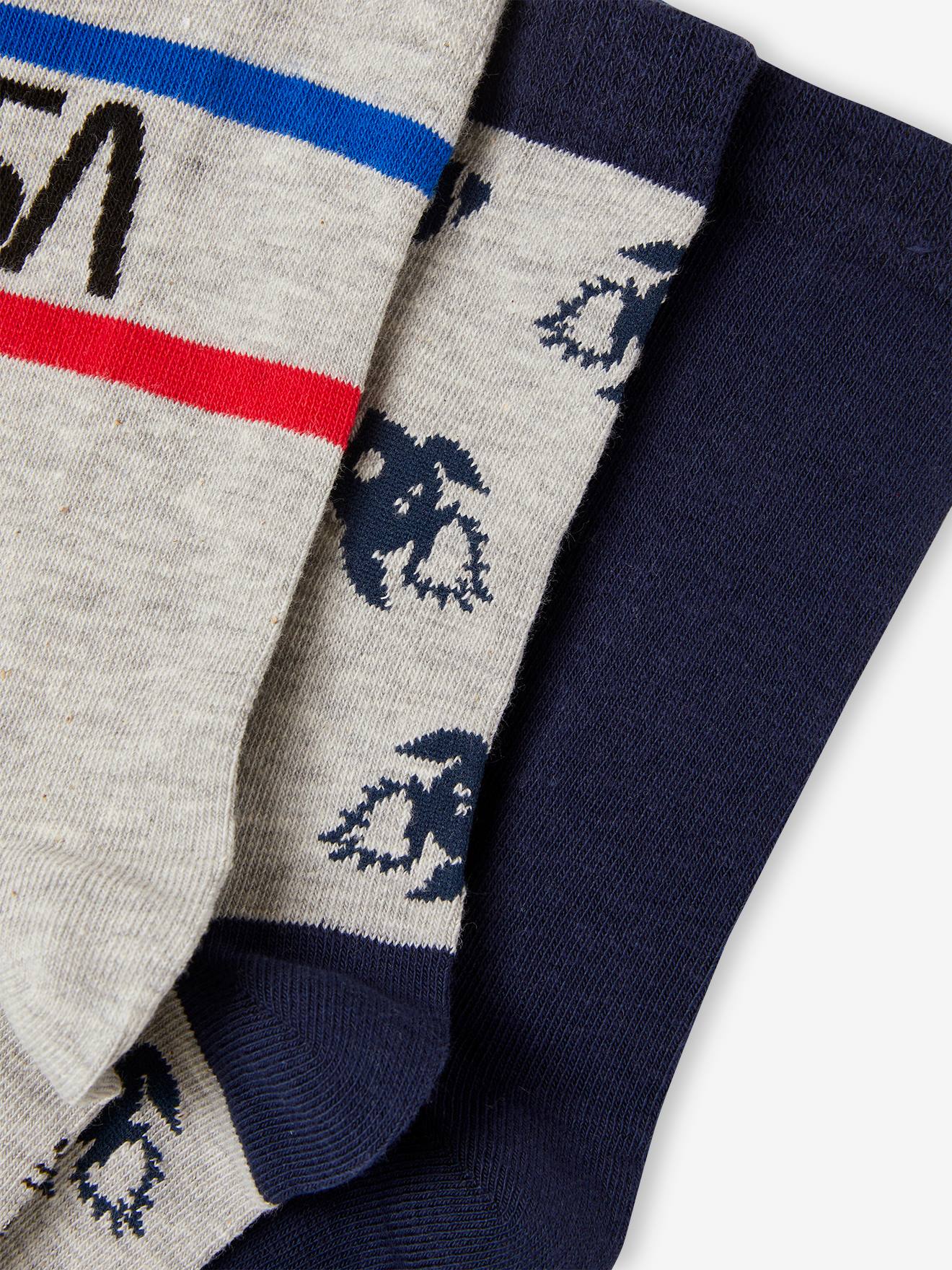 Lot de 3 paires de chaussettes NASA® bleu fonce uni