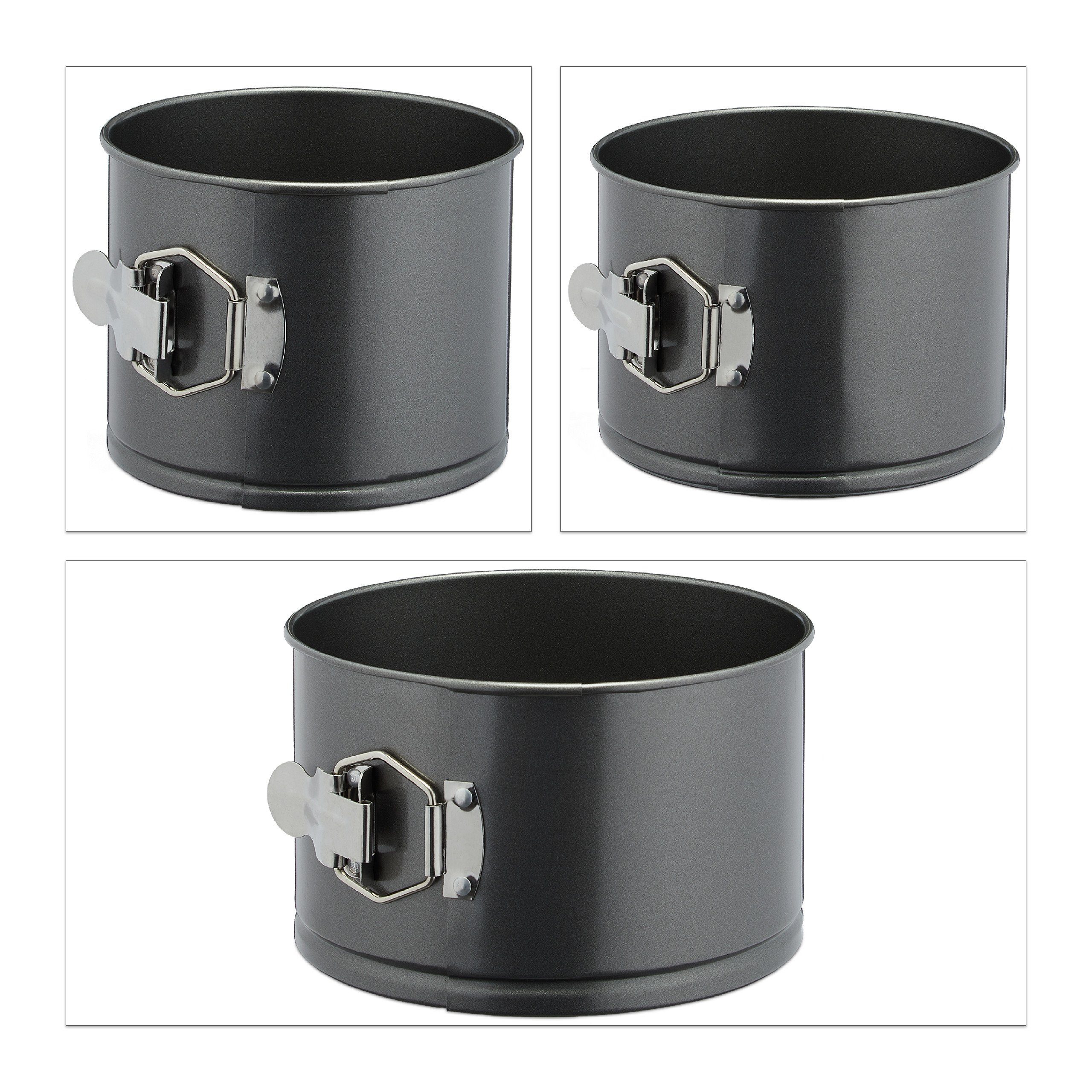 relaxdays Springform Springform hoch 3er Set