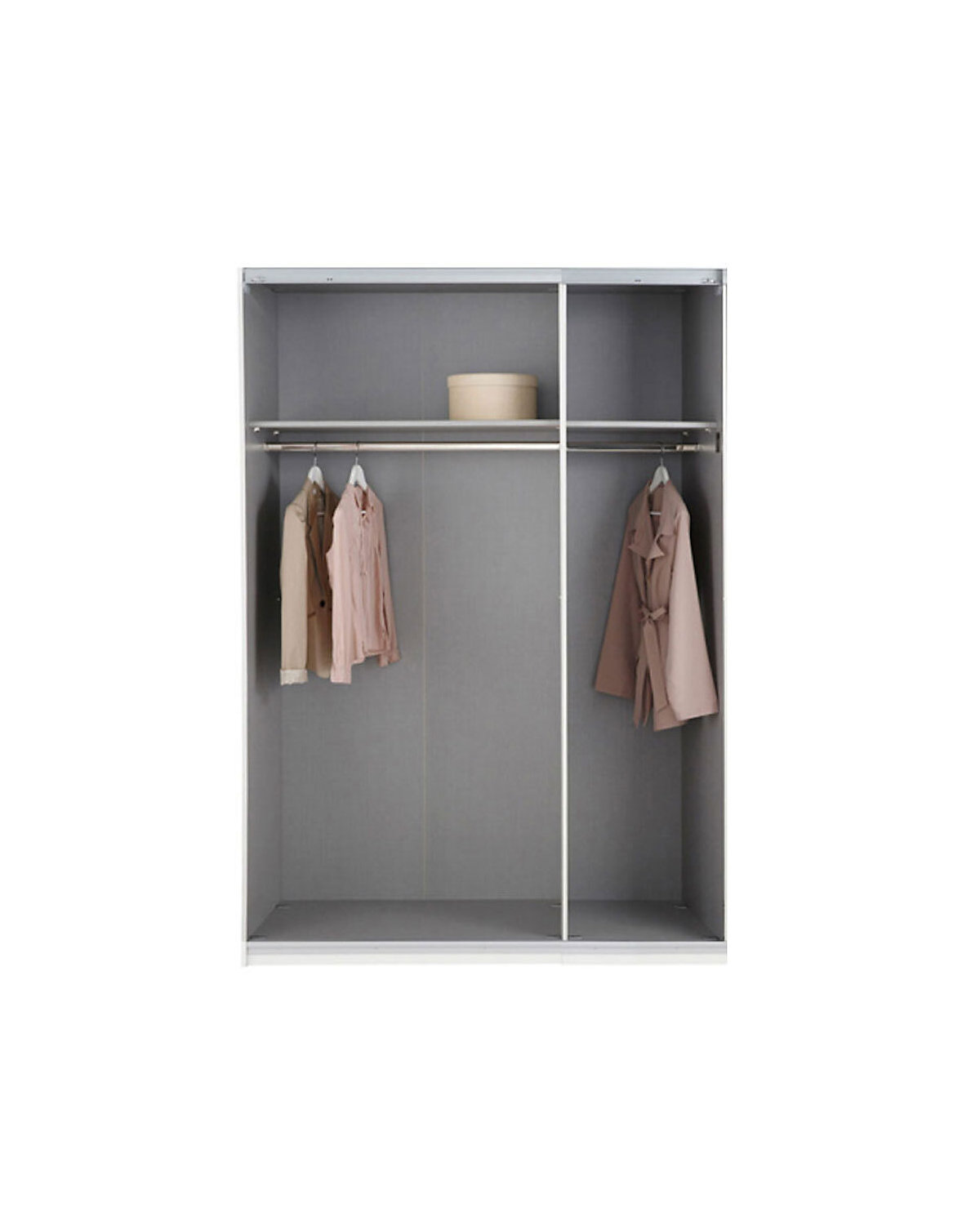 Schwebetürenschrank Kleiderschrank Easy Plus mit Spiegel 135cm 2-türig