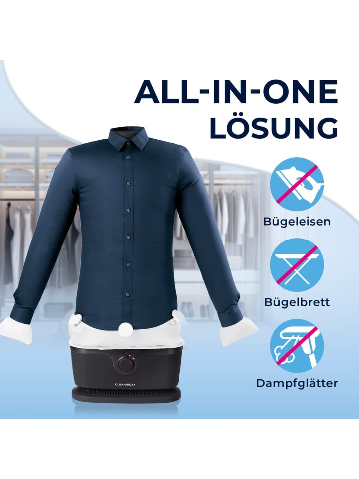 CLEANmaxx CLEANmaxx Bügler mit Timerfunktion  für Hemden & Blusen - silber/schwarz günstig kaufen onesize