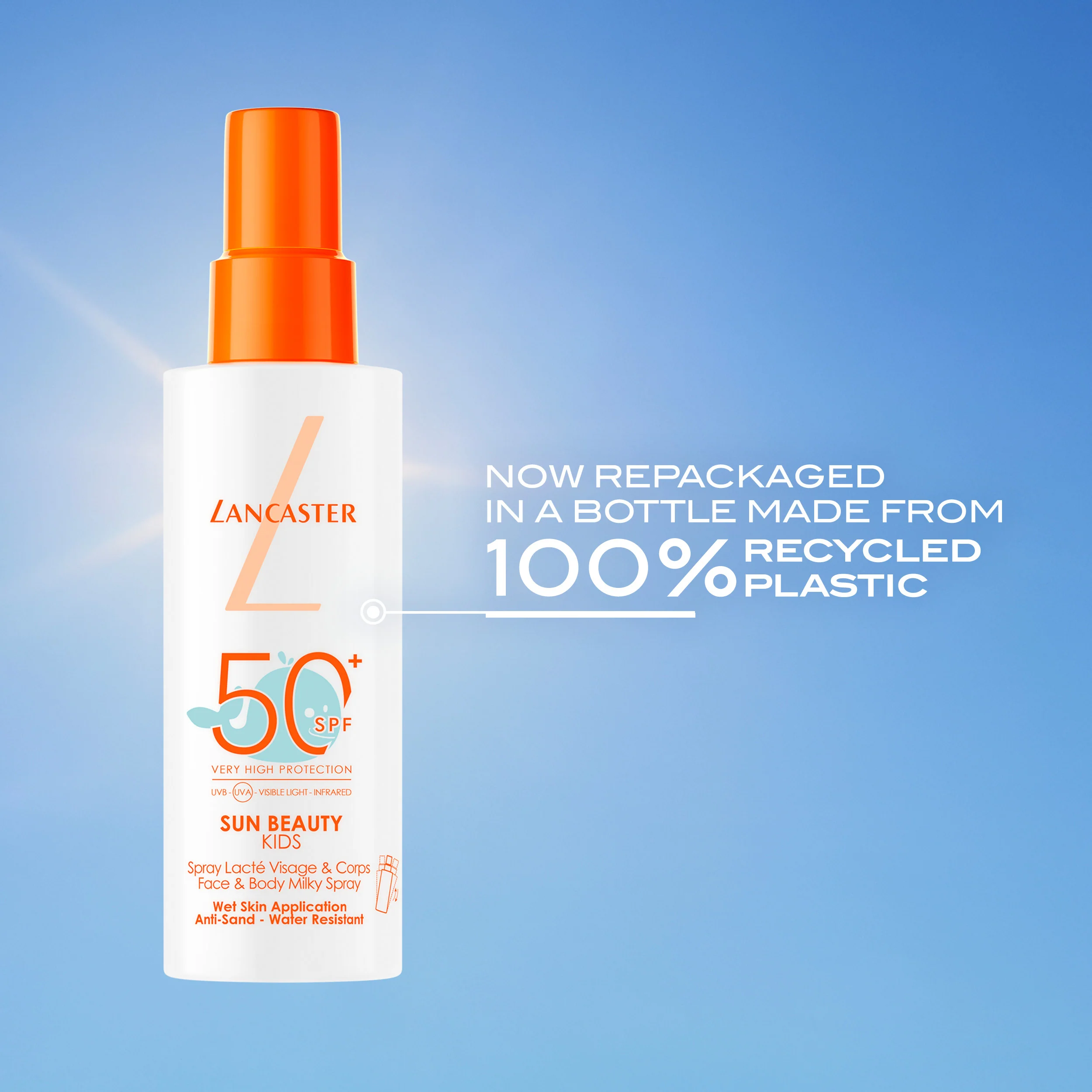 Sun For Kids Kids Water Resistant Milky Spray SPF50+ - Crema Solare Bambini, Latte solare corpo alta prot., Prodotti per Bambini