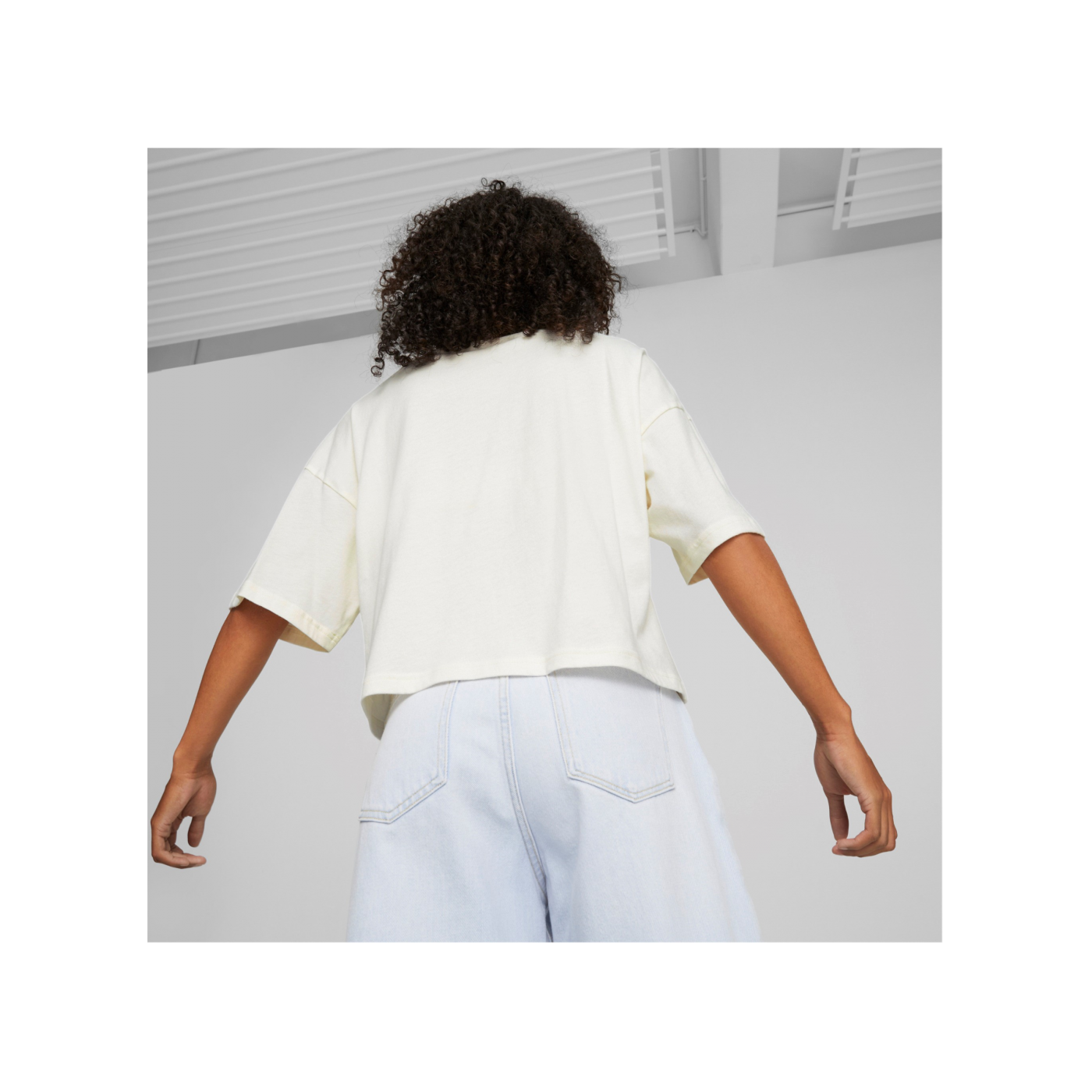 PUMA CLASSICS Oversized T-Shirt Damen Weiss F99