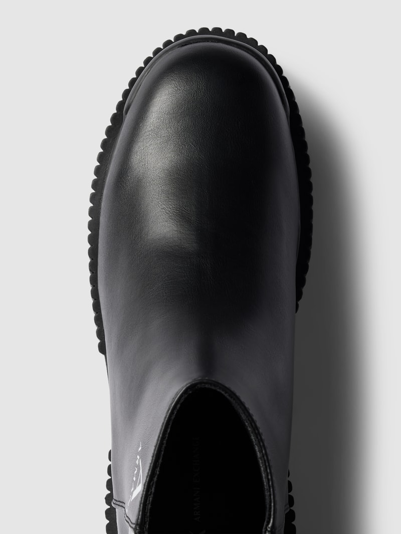 Stiefel mit Label-Print Modell 'EDDIE' in schwarz