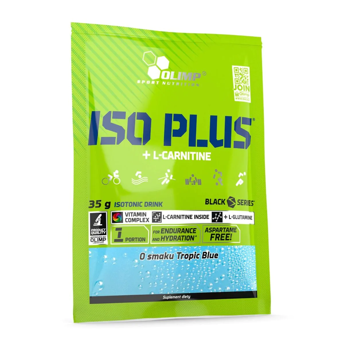 Olimp Iso Plus Tropic Blue skonio milteliai 35 g