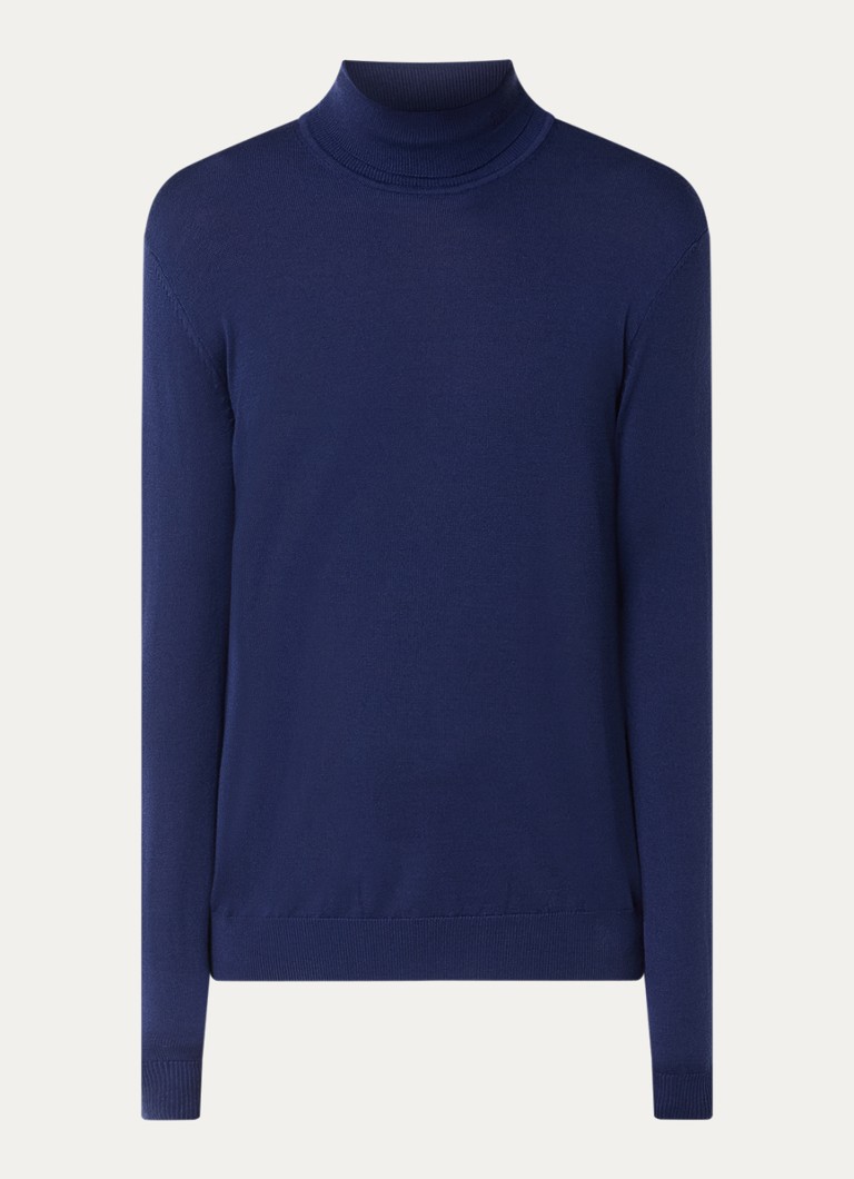 HUGO BOSS San Thomas fine-knit turtleneck sweater made of virgin wool