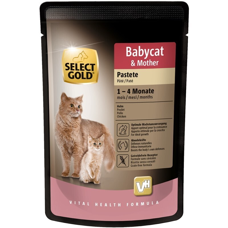 SELECT GOLD Nassfutter SELECT GOLD Babycat & Mother Pastete Huhn 48x85 g