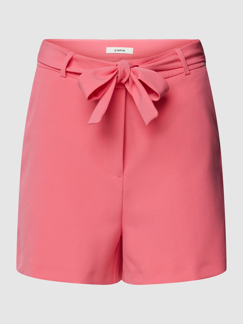 Shorts mit Bindegürtel in pink