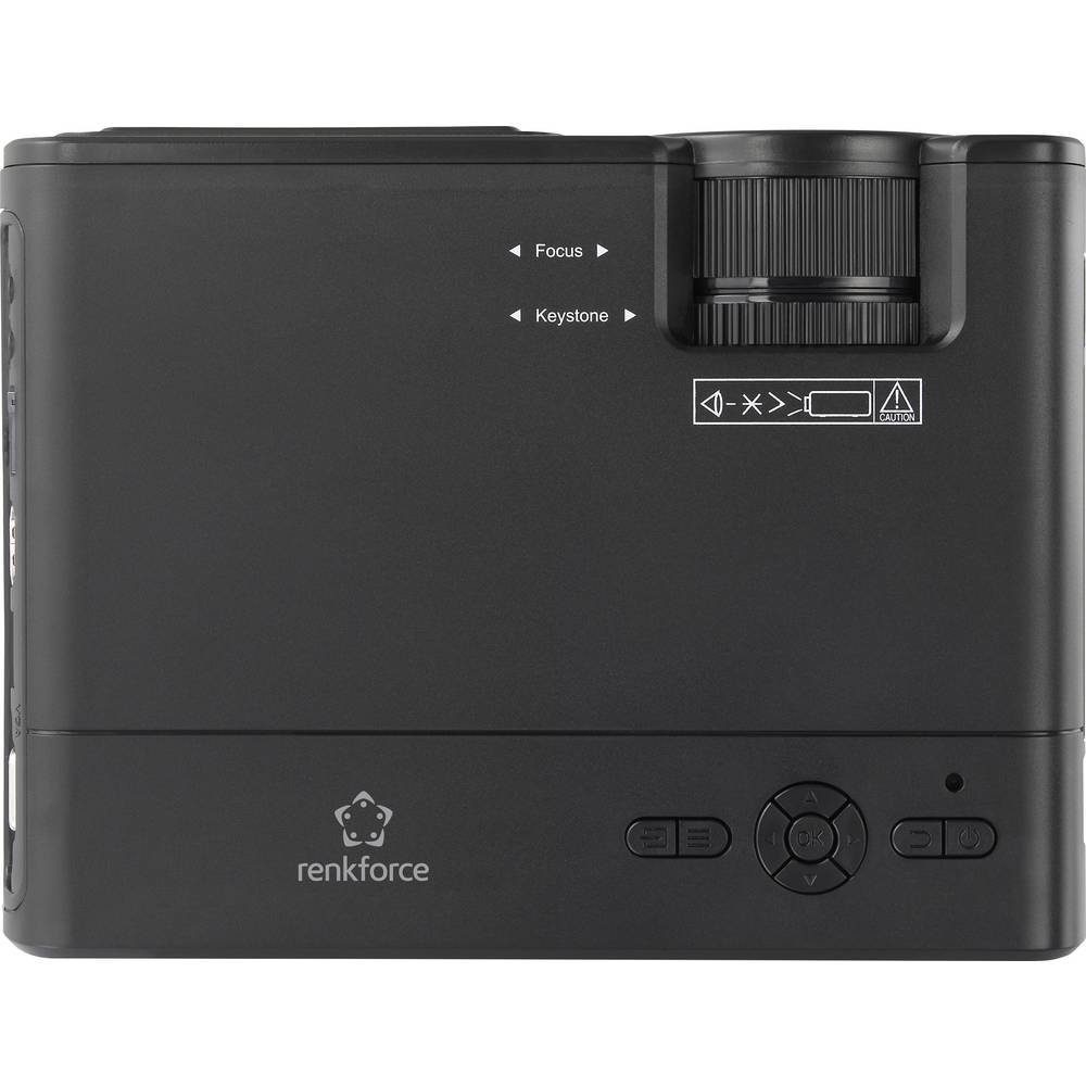 Renkforce WXGA LED Mini-Beamer Beamer (Mini Beamer, VGA Eingang, mit Fernbedienung)