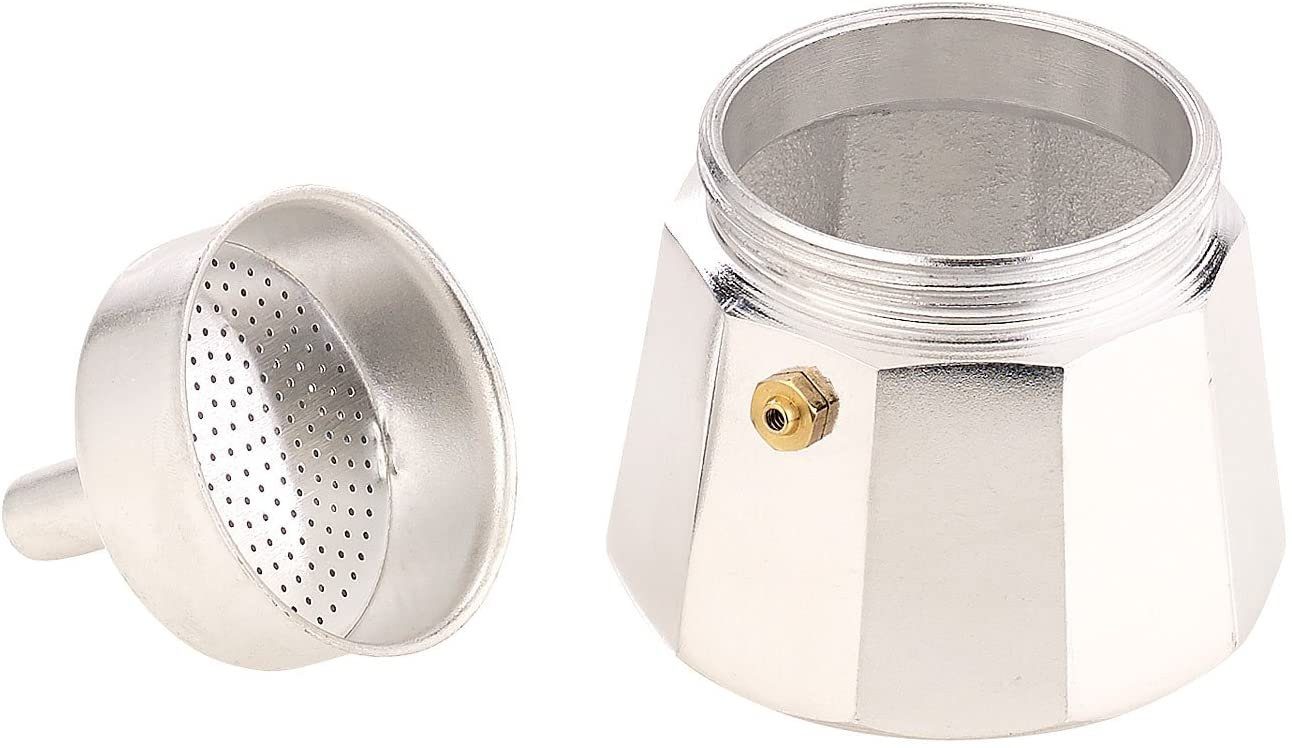 Faizee Möbel Espressokocher Espressokocher Mokka Premium Espresso Aluminium grau 12 Tassen 600 ml, 0.6l Kaffeekanne