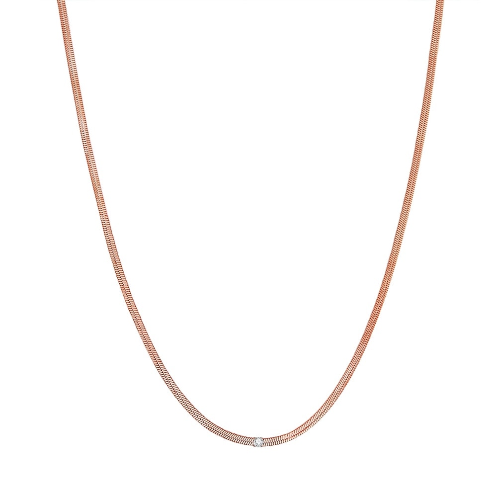 Glanzstücke München Collier en argent Argent sterling Oxyde de zirconium (CZ) en Or rose collier