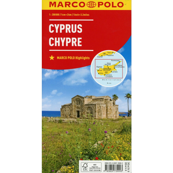 MARCO POLO Karte Zypern 1:200 000 - Straßenkarte