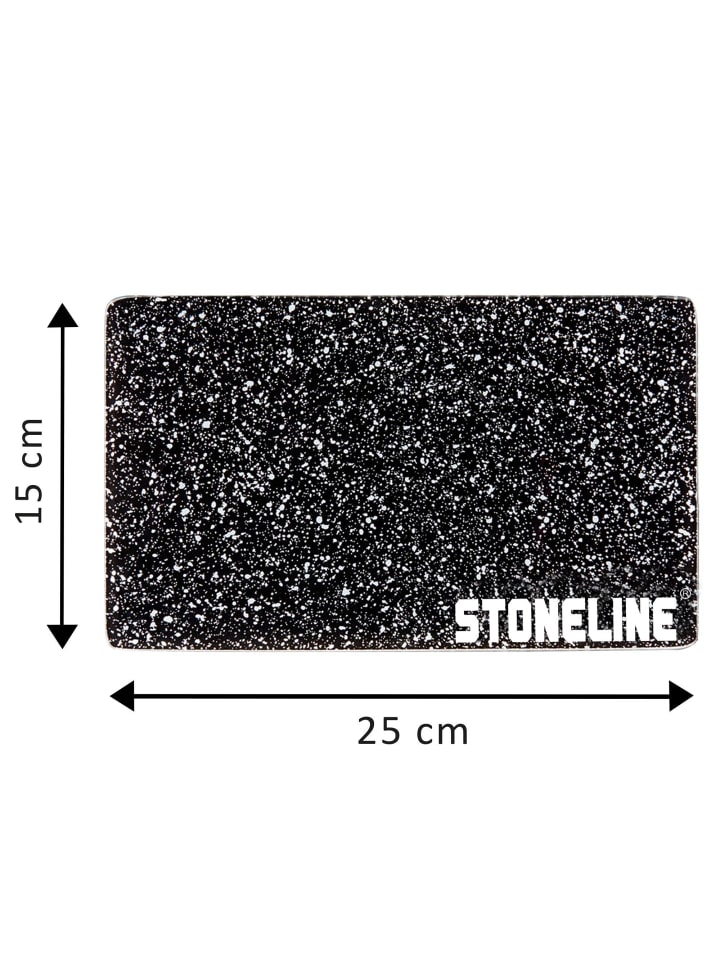 Stoneline Glas Schneidebrett 25x15 cm Set 4-teilig in Schwarz günstig kaufen 25 x 15 cm