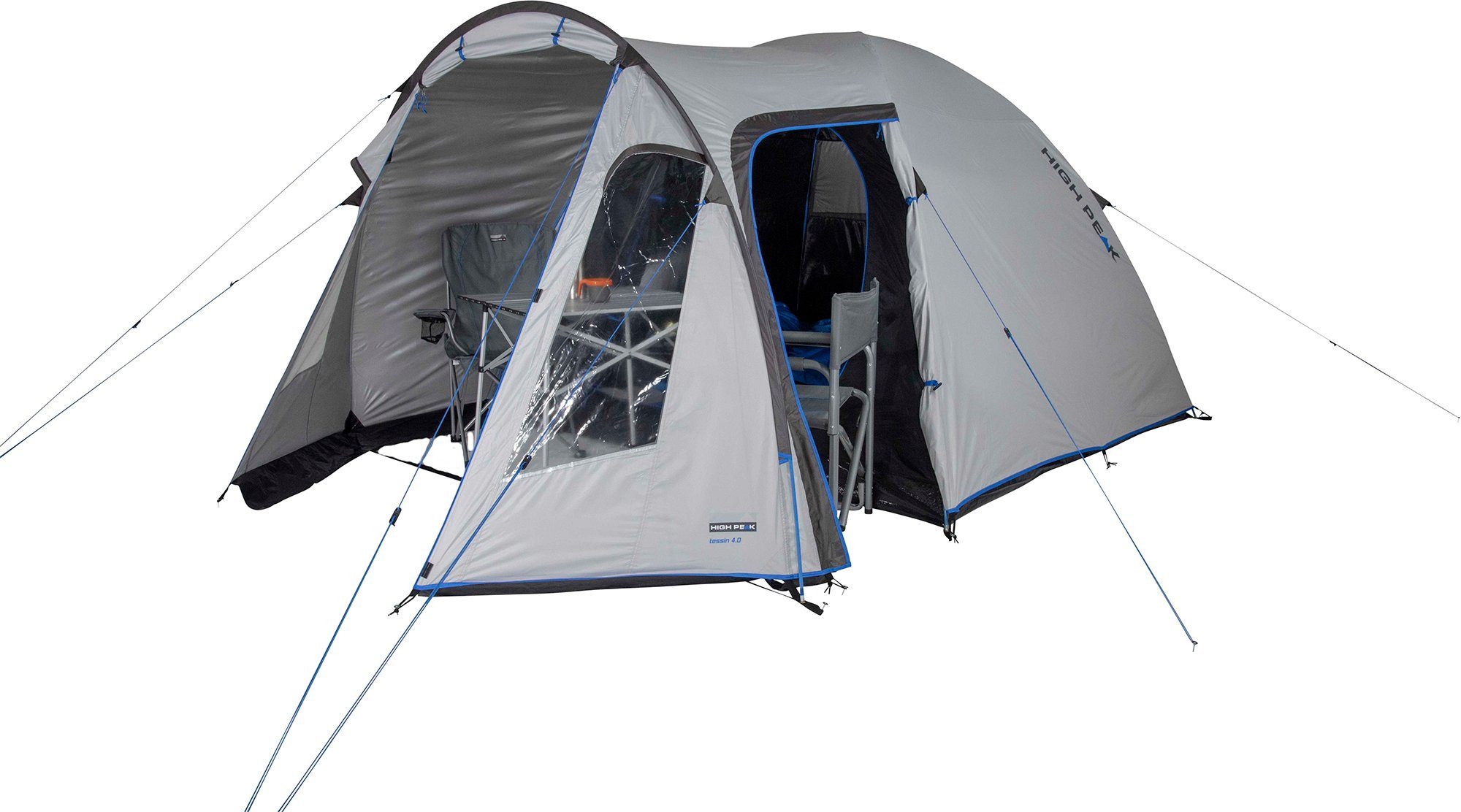 High Peak Kuppelzelt Zelt Tessin 4.0, Personen: 4 (mit Transporttasche)